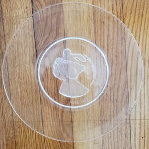 Vintage Val St Lambert Rembrandt Glass Plate 10"